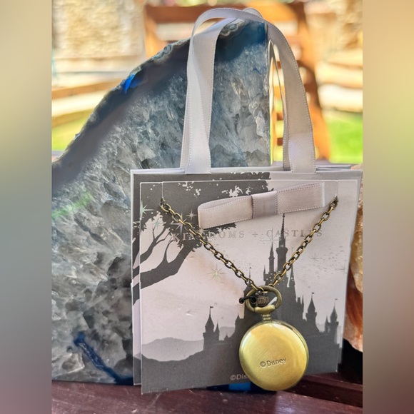 Disney Kingdom Castle Beauty & The Beast Pocket Watch with a Mini Disney Bag - Picture 2 of 8